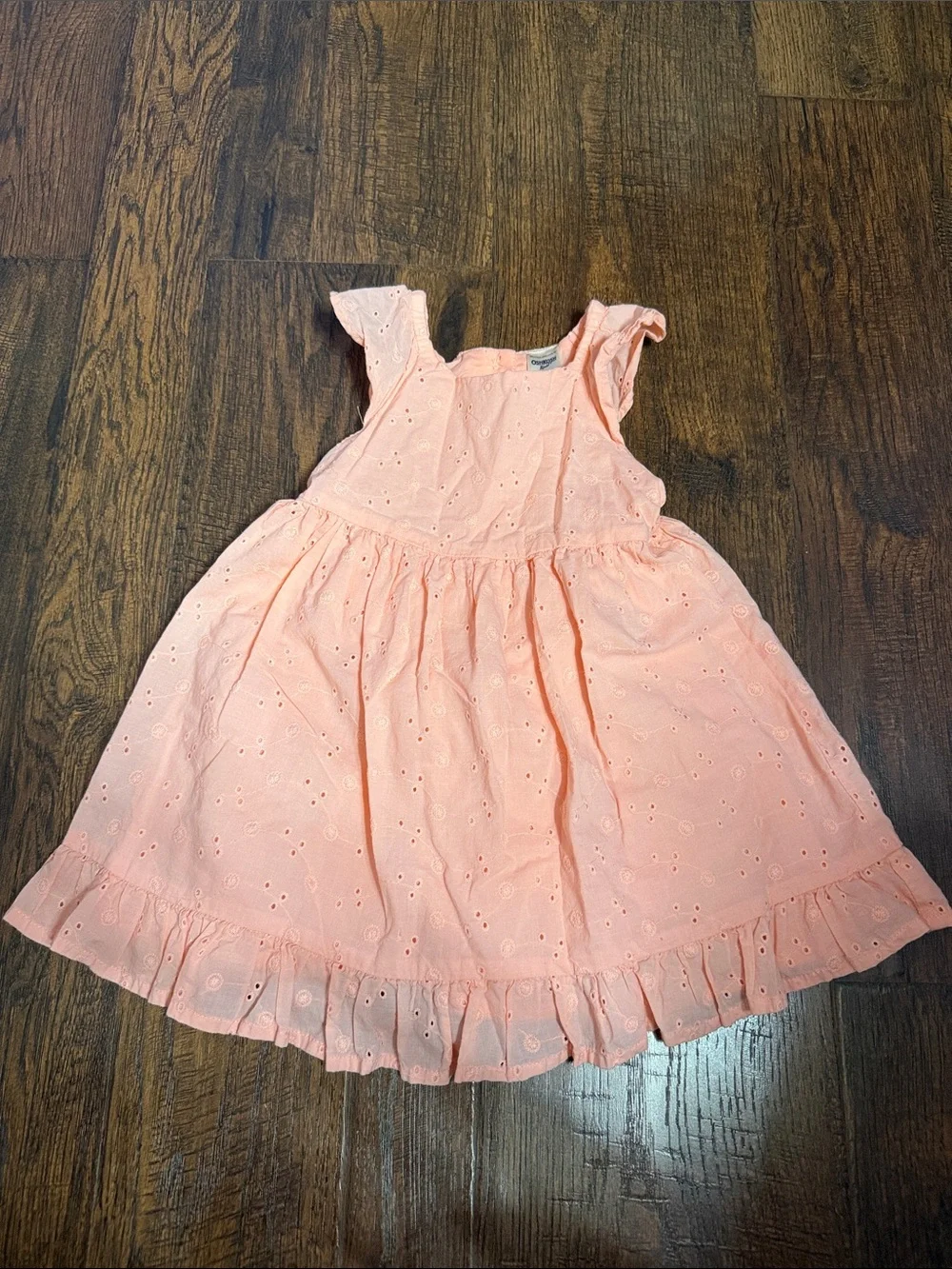 OshKosh B'gosh Peach Eyelet Ruffle Sundress
